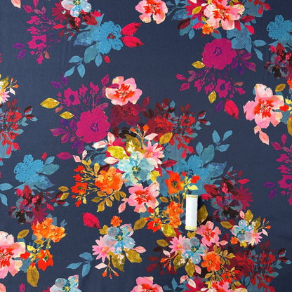 Floral Bouquet Crepe Fabric