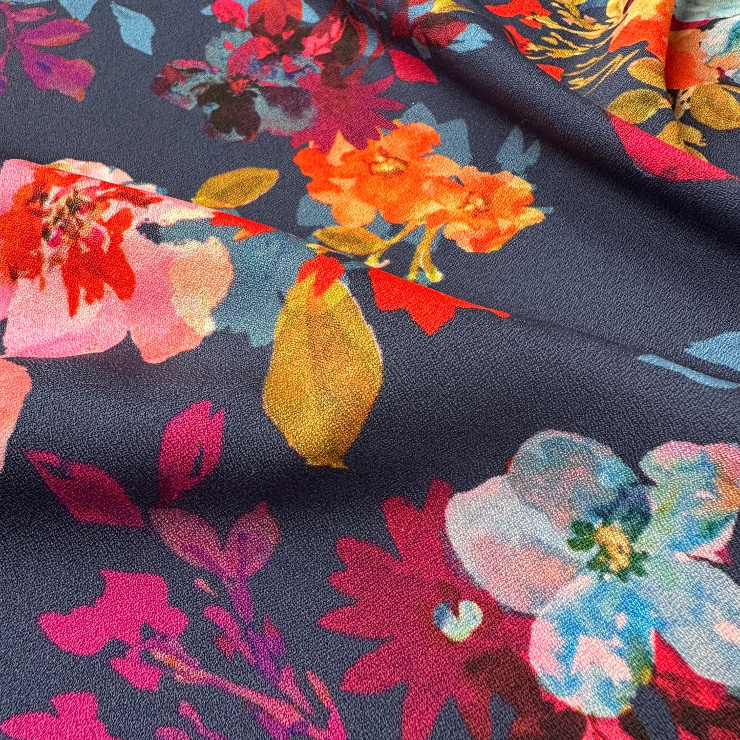 Floral Bouquet Crepe Fabric