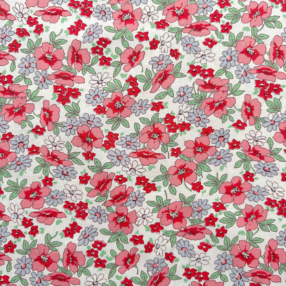 Floral Linen Cotton Blend Fabric (Ex Designer)