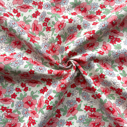 Floral Linen Cotton Blend Fabric (Ex Designer)