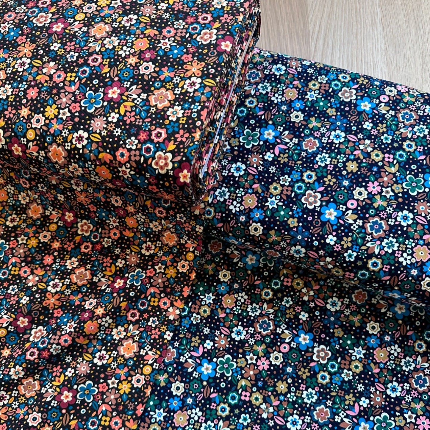 Florali 21 Wale Corduroy Fabric in Midnight - Dashwood Studio / Sholto Drumlanrig