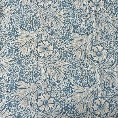 Flowery Viscose Fabric in Blue