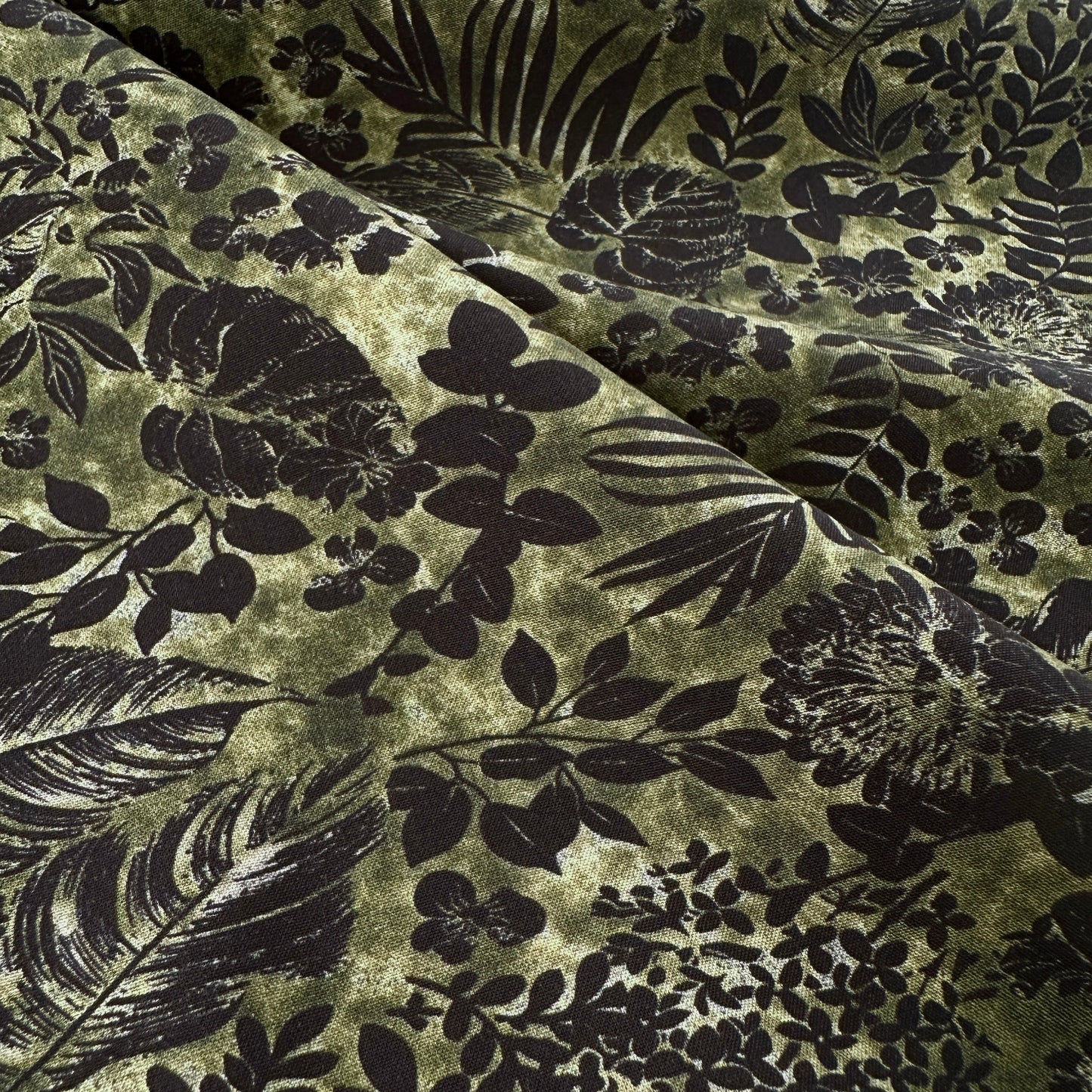 Foliage Lyocell Fabric in Green