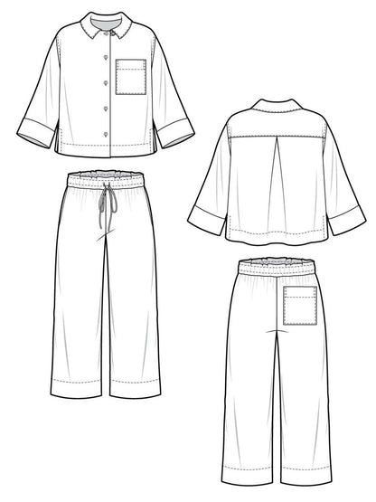 Fran Pajamas Sewing Pattern - Closet Core Patterns