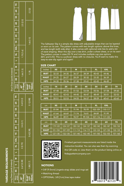 The Saltwater Slip Sewing Pattern - Friday Pattern Company