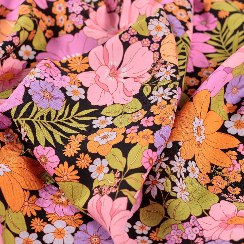 Gardenia Viscose Linen Fabric in Pink - Fabric Godmother Deadstock