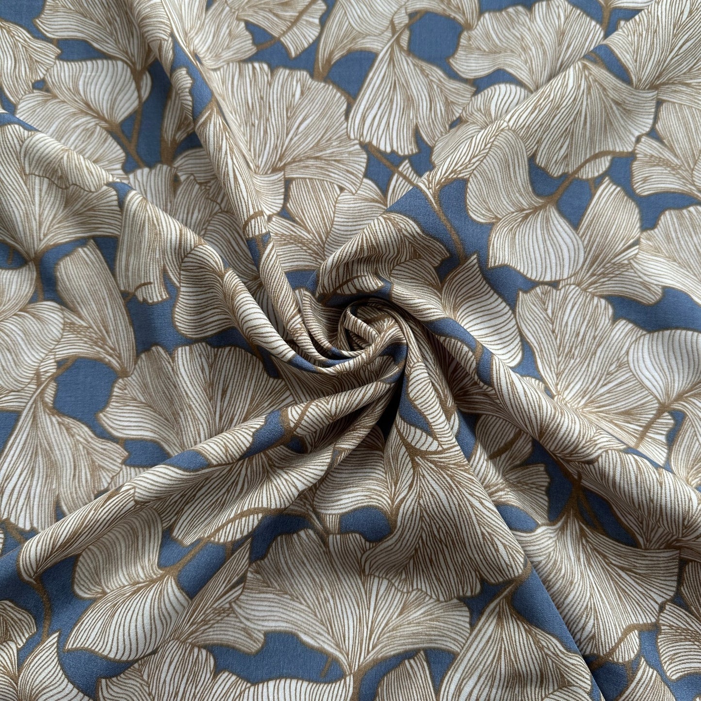 Ginkgo Leaves Viscose Fabric