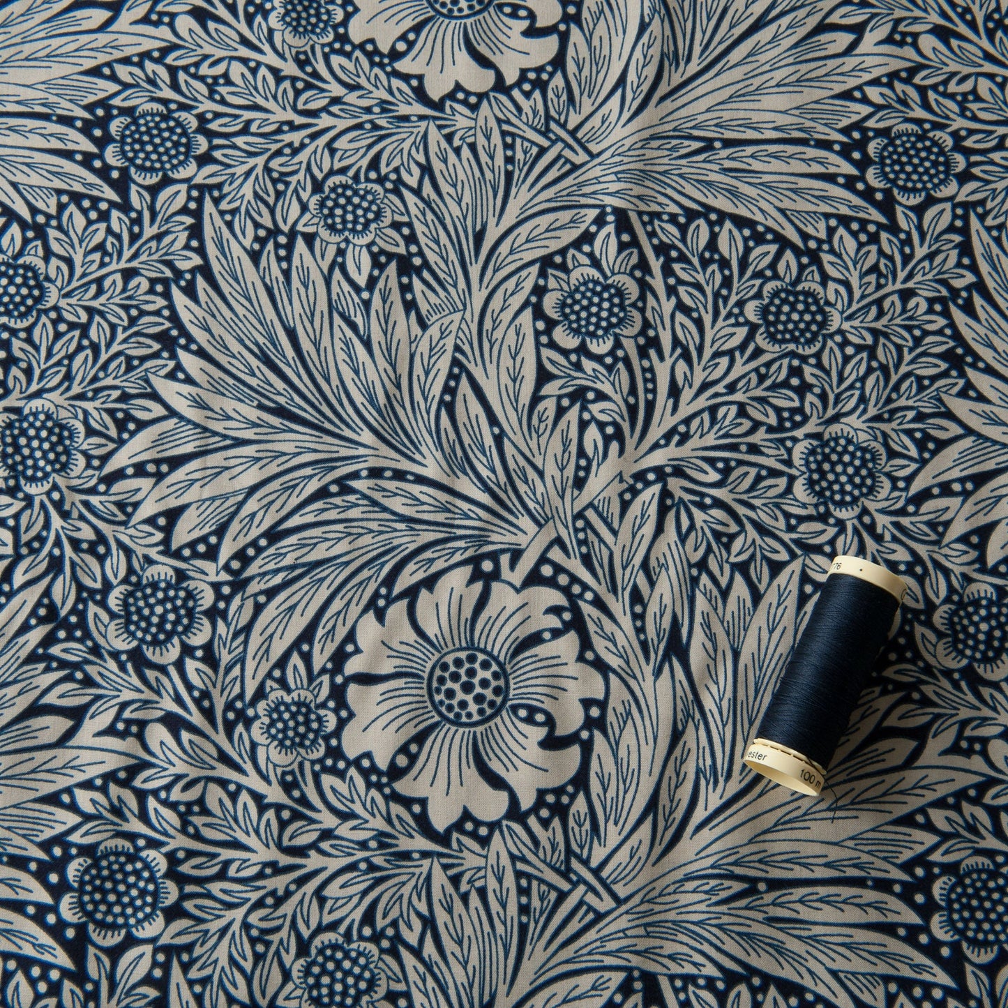 Hannah Viscose Fabric in Navy - 65cm Piece