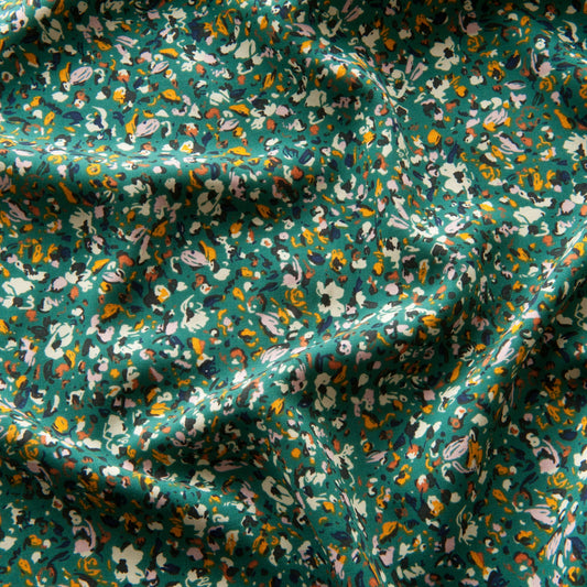 Hazel Viscose Fabric in Green - 1.8m Piece