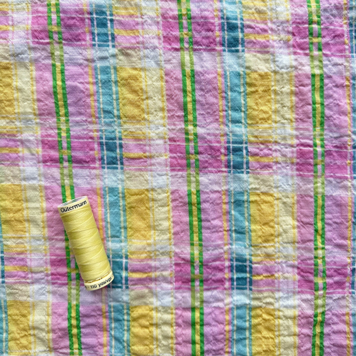 Pastel Plaid Cotton Fabric