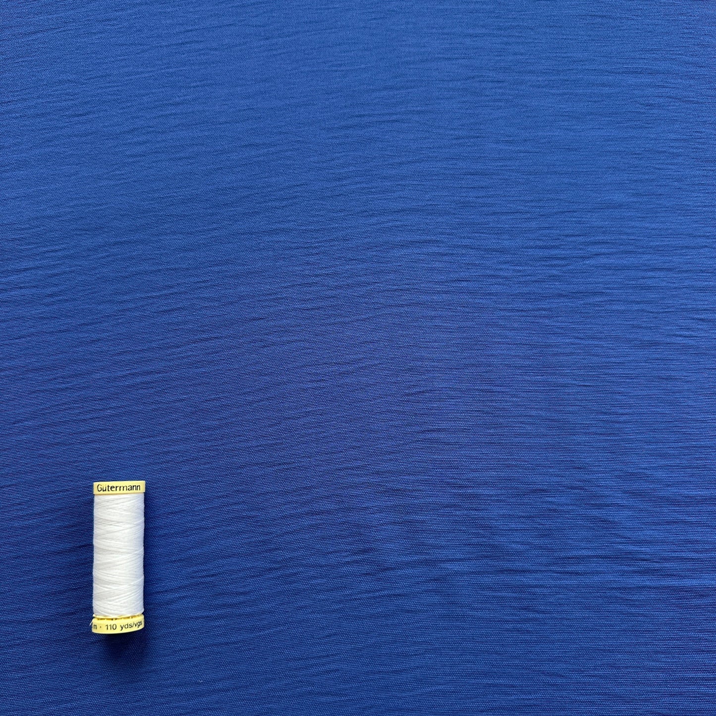 Textured Viscose Blend Fabric in Royal Blue