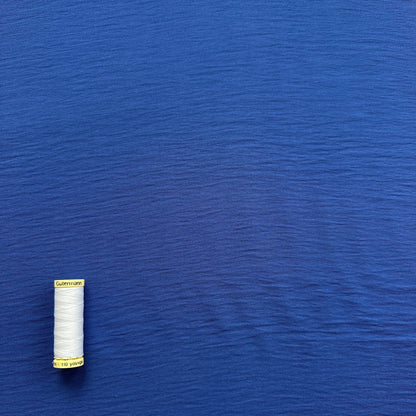 Textured Viscose Blend Fabric in Royal Blue