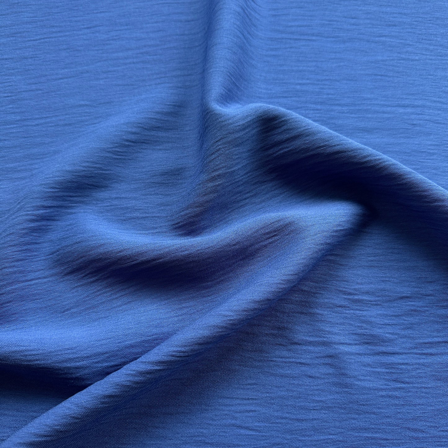 Textured Viscose Blend Fabric in Royal Blue