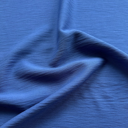 Textured Viscose Blend Fabric in Royal Blue