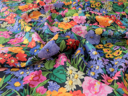 Linnaea Linen Viscose Fabric in Black - Fabric Godmother