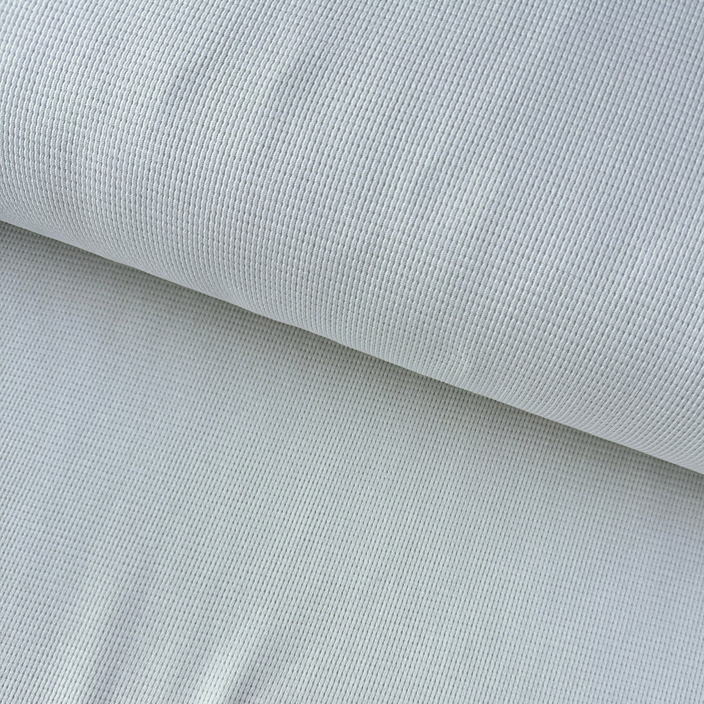 Ivory cotton waffle knit fabric
