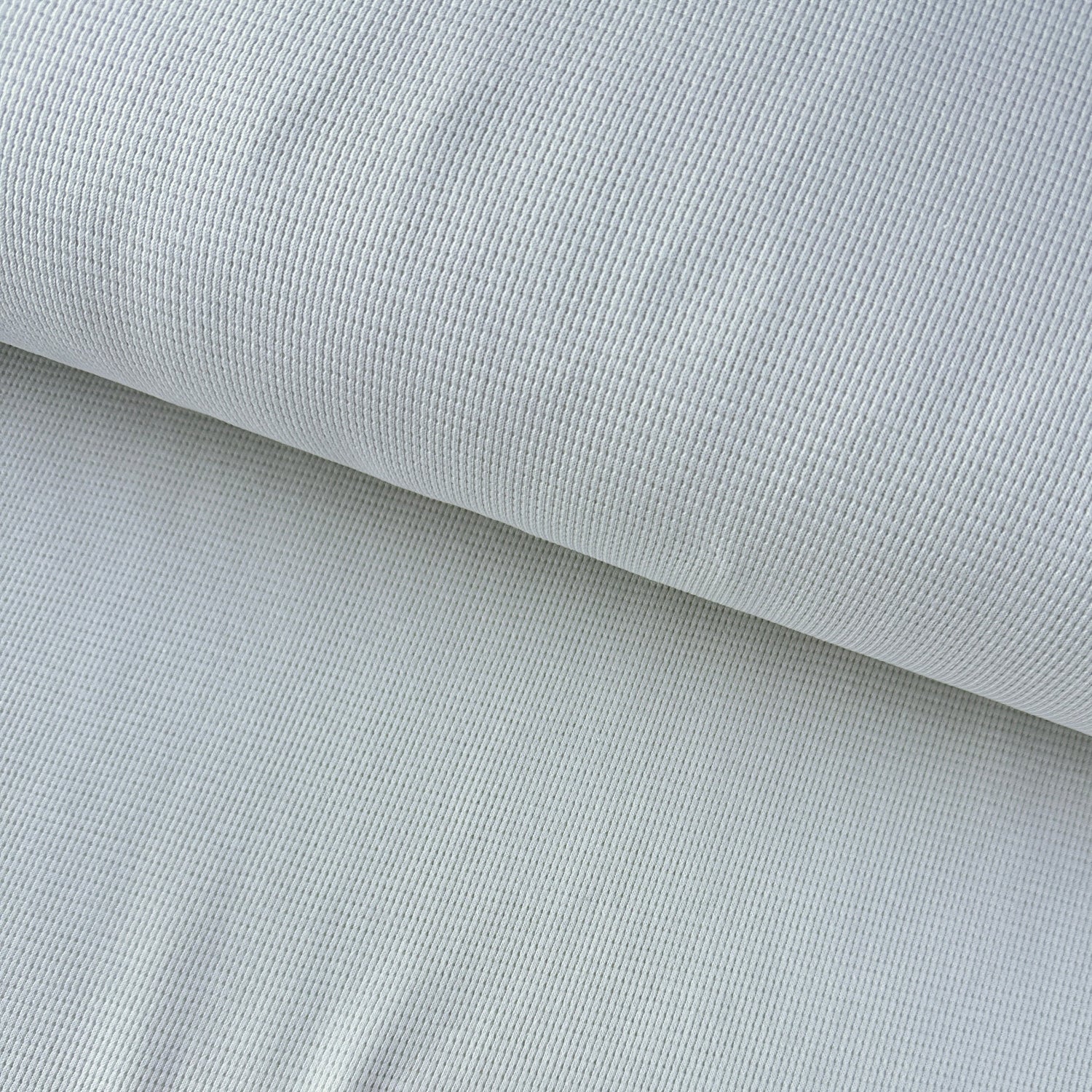 Ivory cotton waffle knit fabric