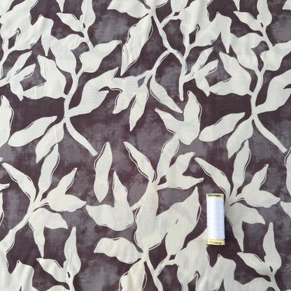 Leaves Lyocell Fabric in Mauve