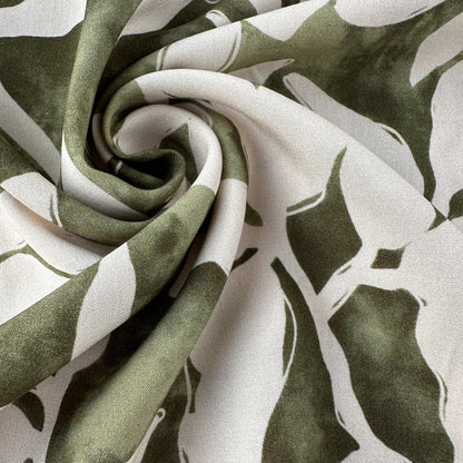 Leaves Lyocell Fabric in Green