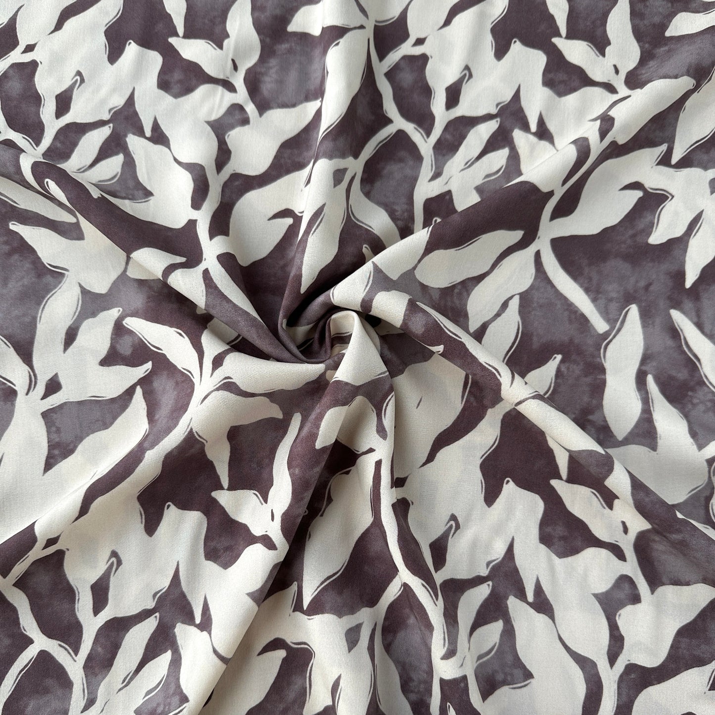 Leaves Lyocell Fabric in Mauve