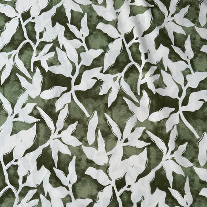 Leaves Lyocell Fabric in Green
