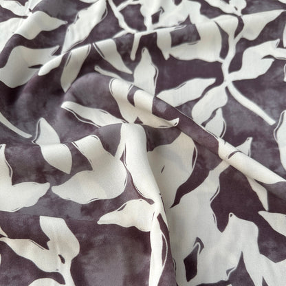 Leaves Lyocell Fabric in Mauve