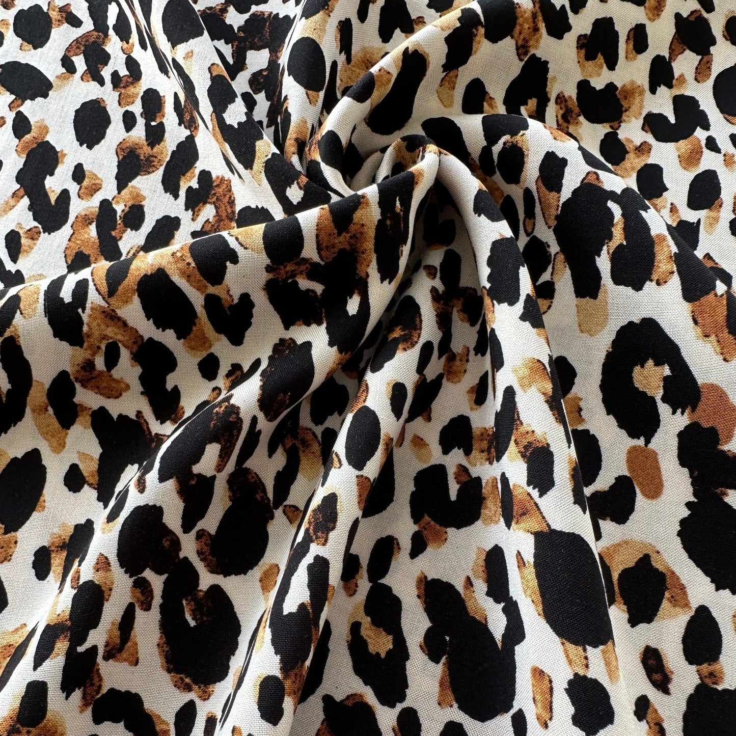 Leopard Viscose Fabric - 1.05m Piece