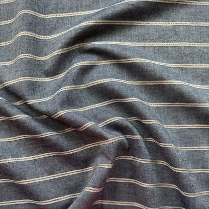 Lurex Stripe Viscose Cotton Fabric