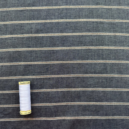 Lurex Stripe Viscose Cotton Fabric