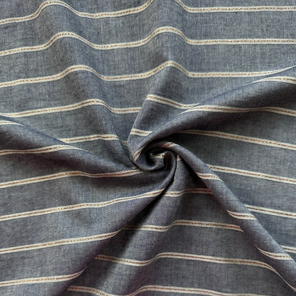 Lurex Stripe Viscose Cotton Fabric