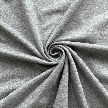 Marl Grey Cotton Jersey Fabric - 1.8m Piece