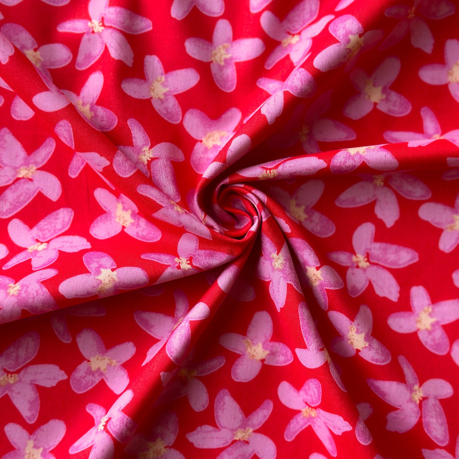 Mary Pima Cotton Lawn Fabric in Red