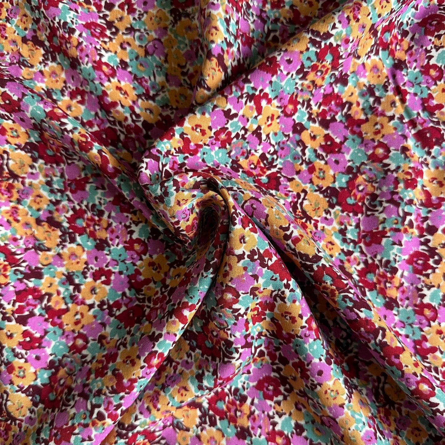 Molly Viscose Fabric in Fuchsia