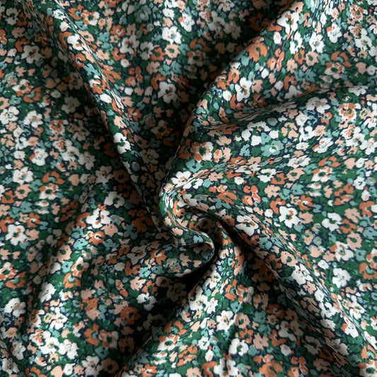 Molly Viscose Fabric in Dark Green