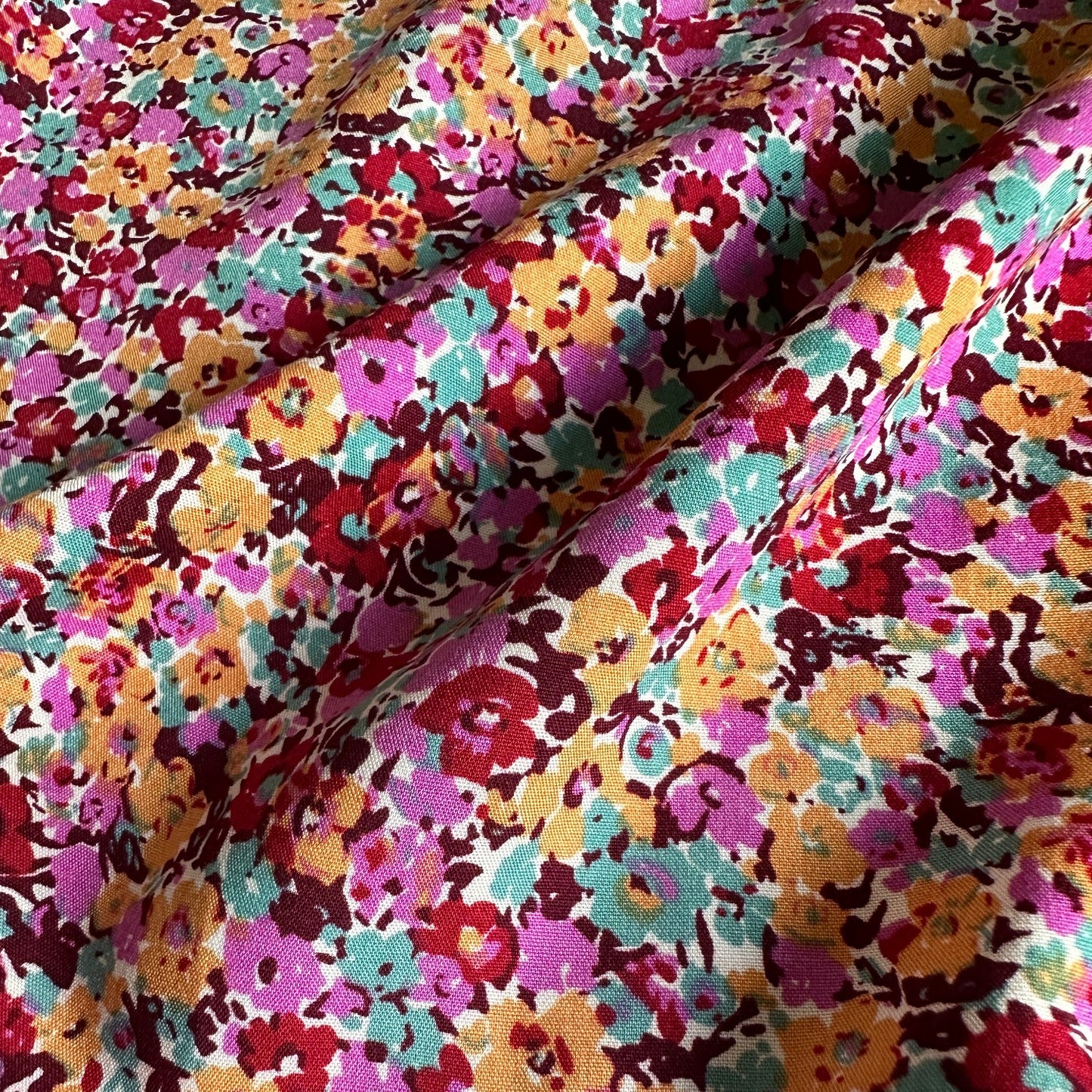Molly Viscose Fabric in Fuchsia