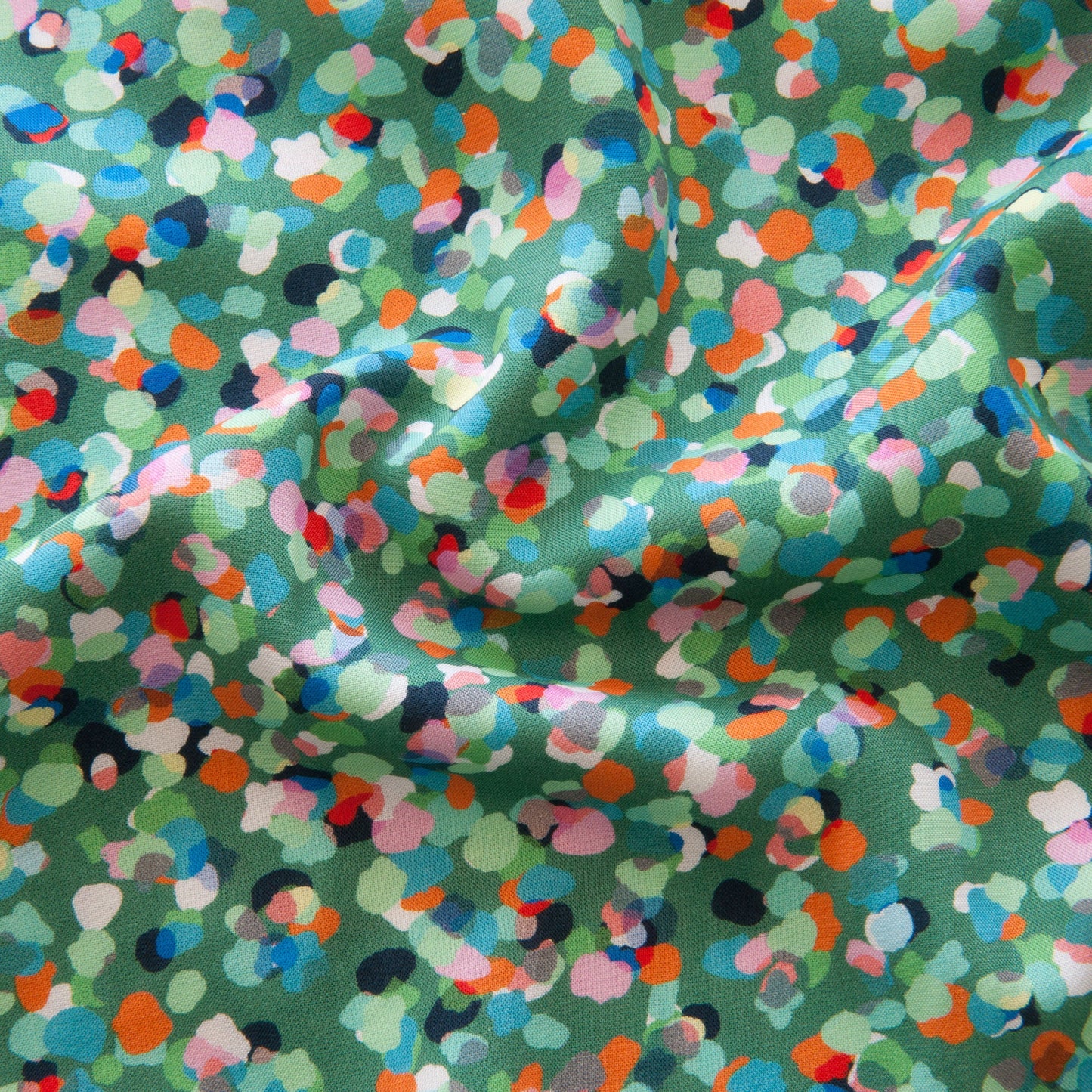 Party Spot Rayon Fabric in Emerald - Dashwood Studio / Rachel Parker - 1.35m Piece