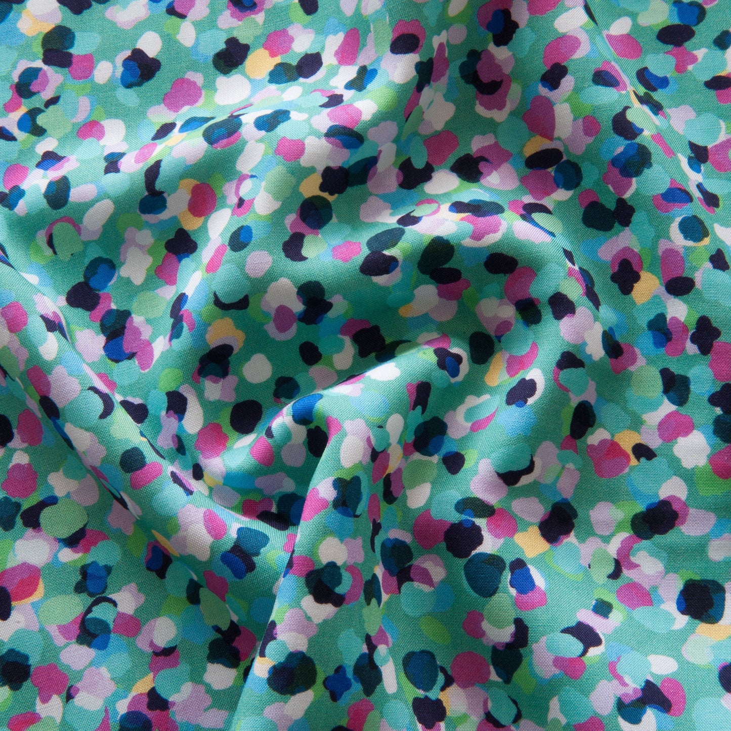 Party Spot Rayon Fabric in Teal - Dashwood Studio / Rachel Parker - 80cm piece