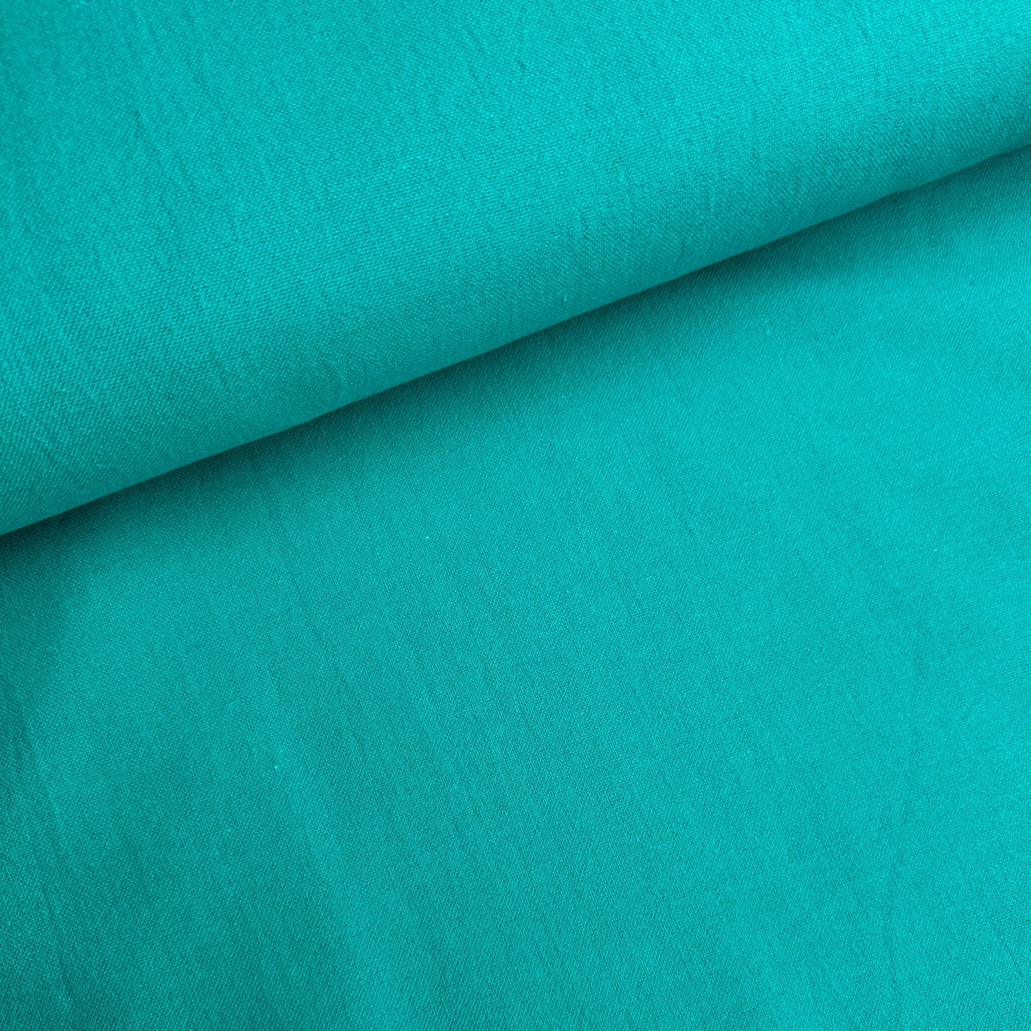 Peacock linen cotton blend fabric