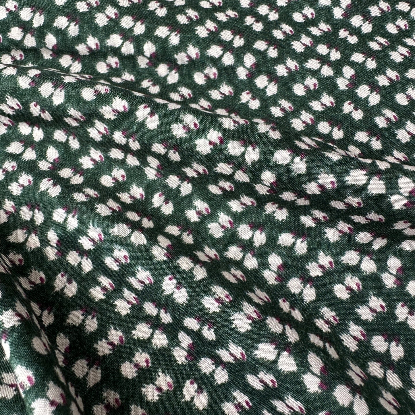 Petal Viscose Fabric in Green
