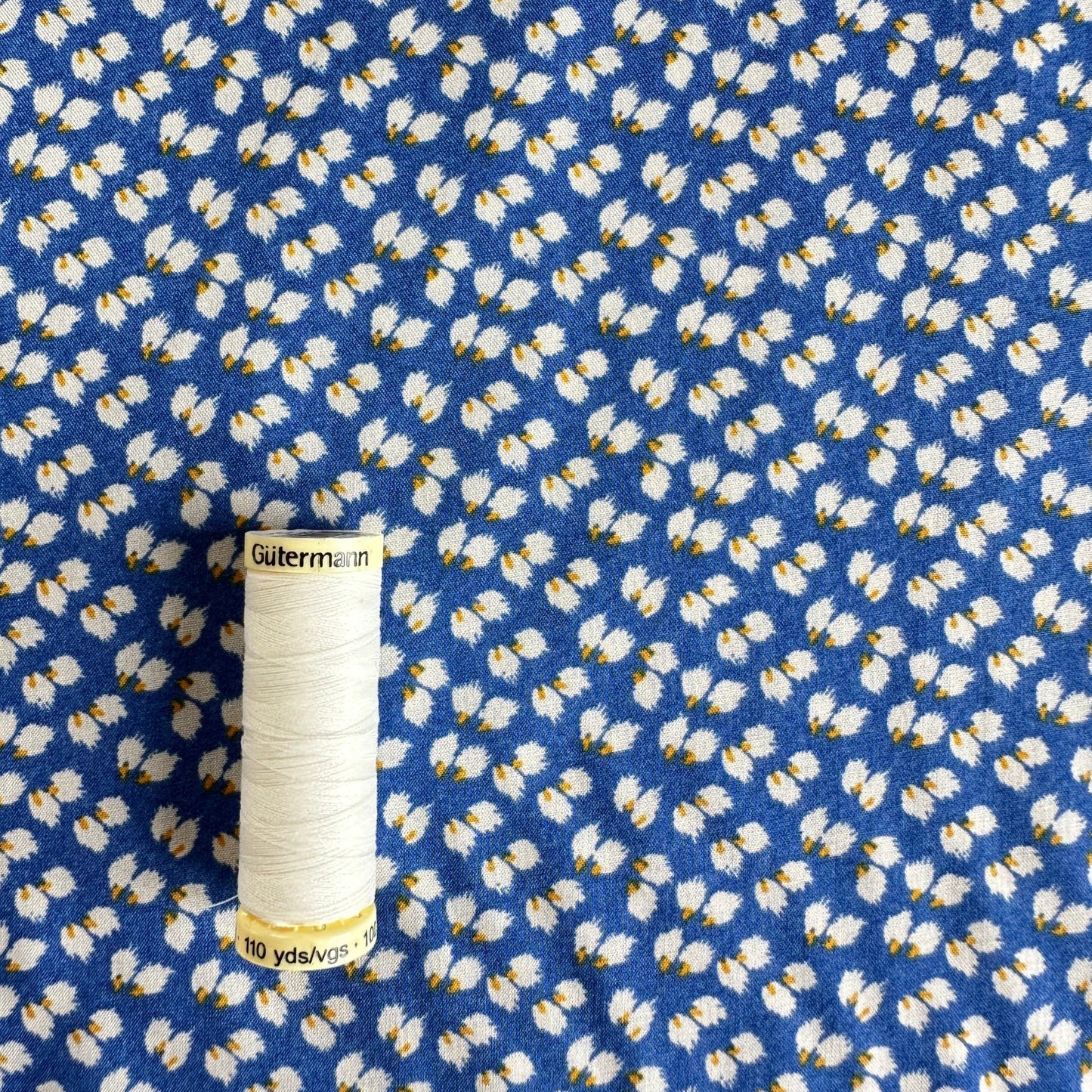 Petal Viscose Fabric in Blue - 95cm Piece
