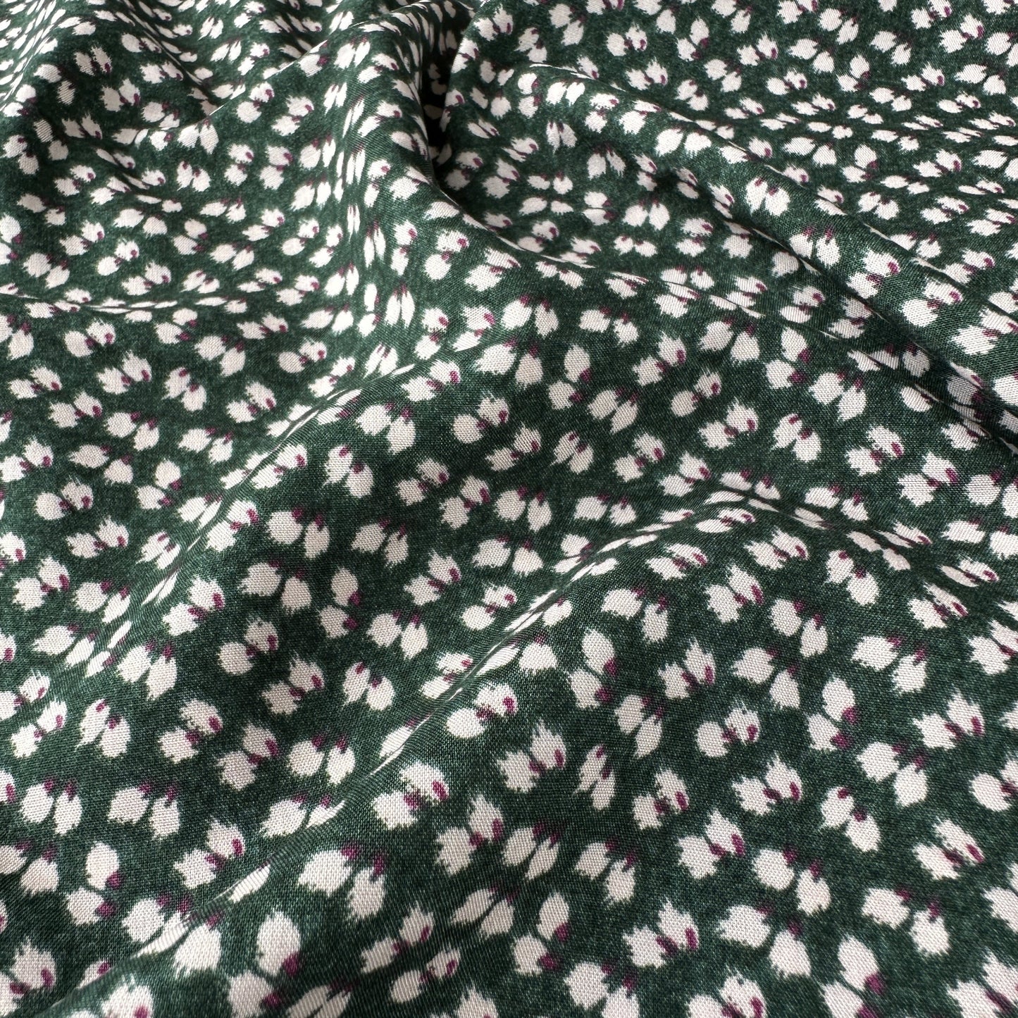Petal Viscose Fabric in Green
