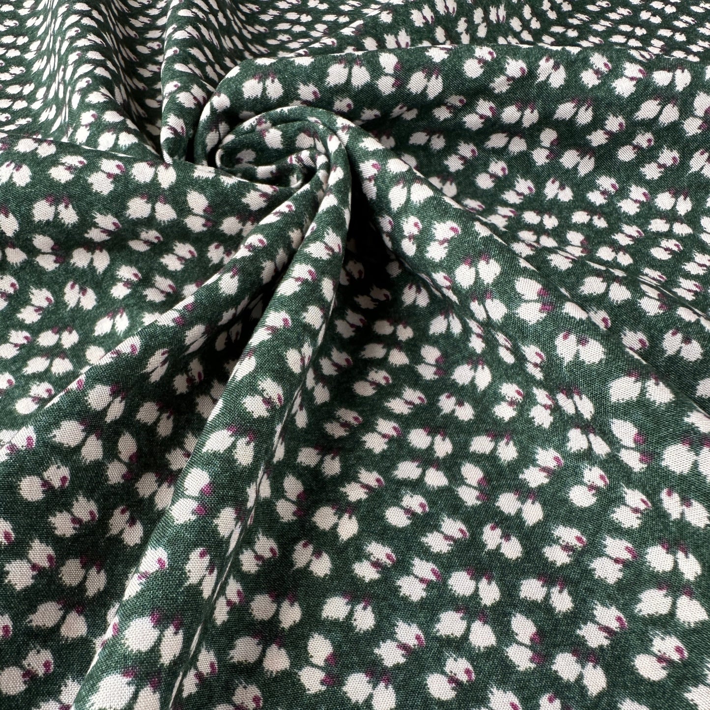 Petal Viscose Fabric in Green