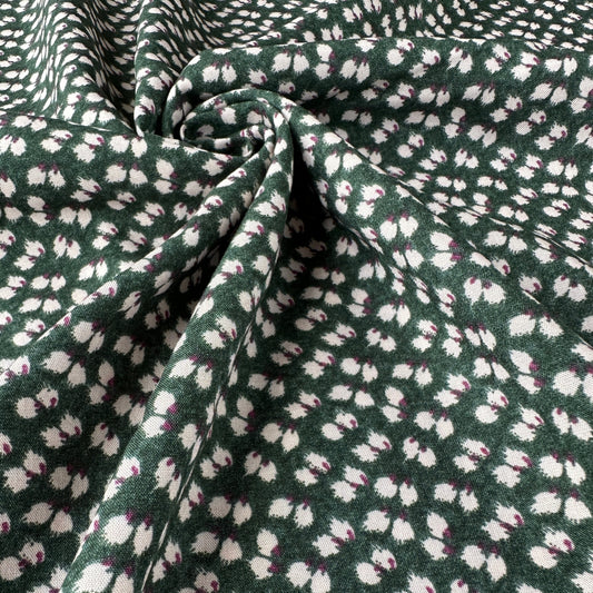 Petal Viscose Fabric in Green