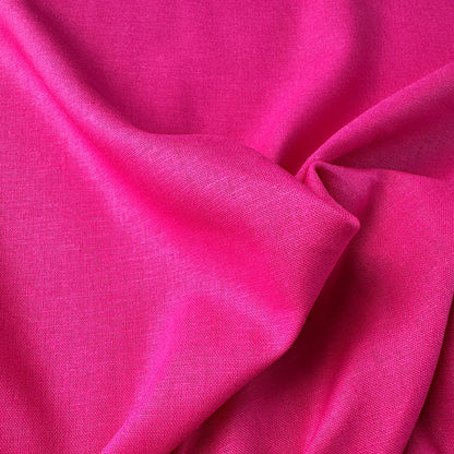 Pink Viscose Linen Dressmaking Fabric