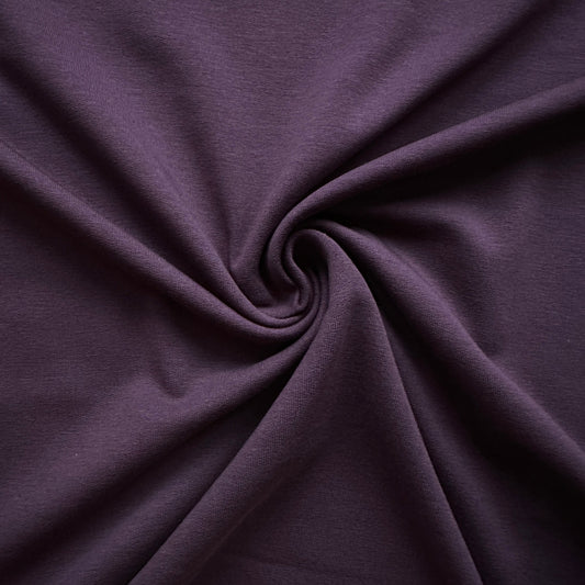 Plum Cotton French Terry Fabric