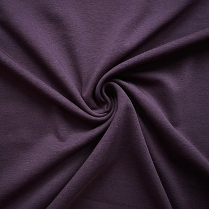 Plum Cotton French Terry Fabric - 1.5m Piece