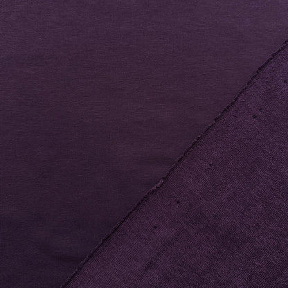 Plum Cotton French Terry Fabric - 1.5m Piece