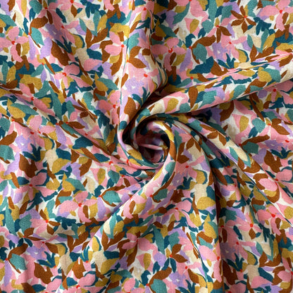Pretty Floral Viscose Fabric
