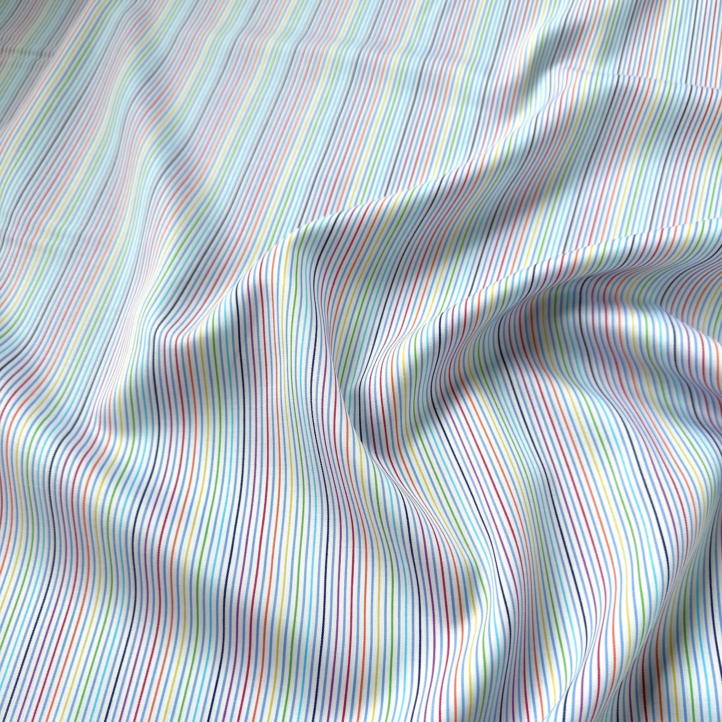 Multicoloured striped fabric