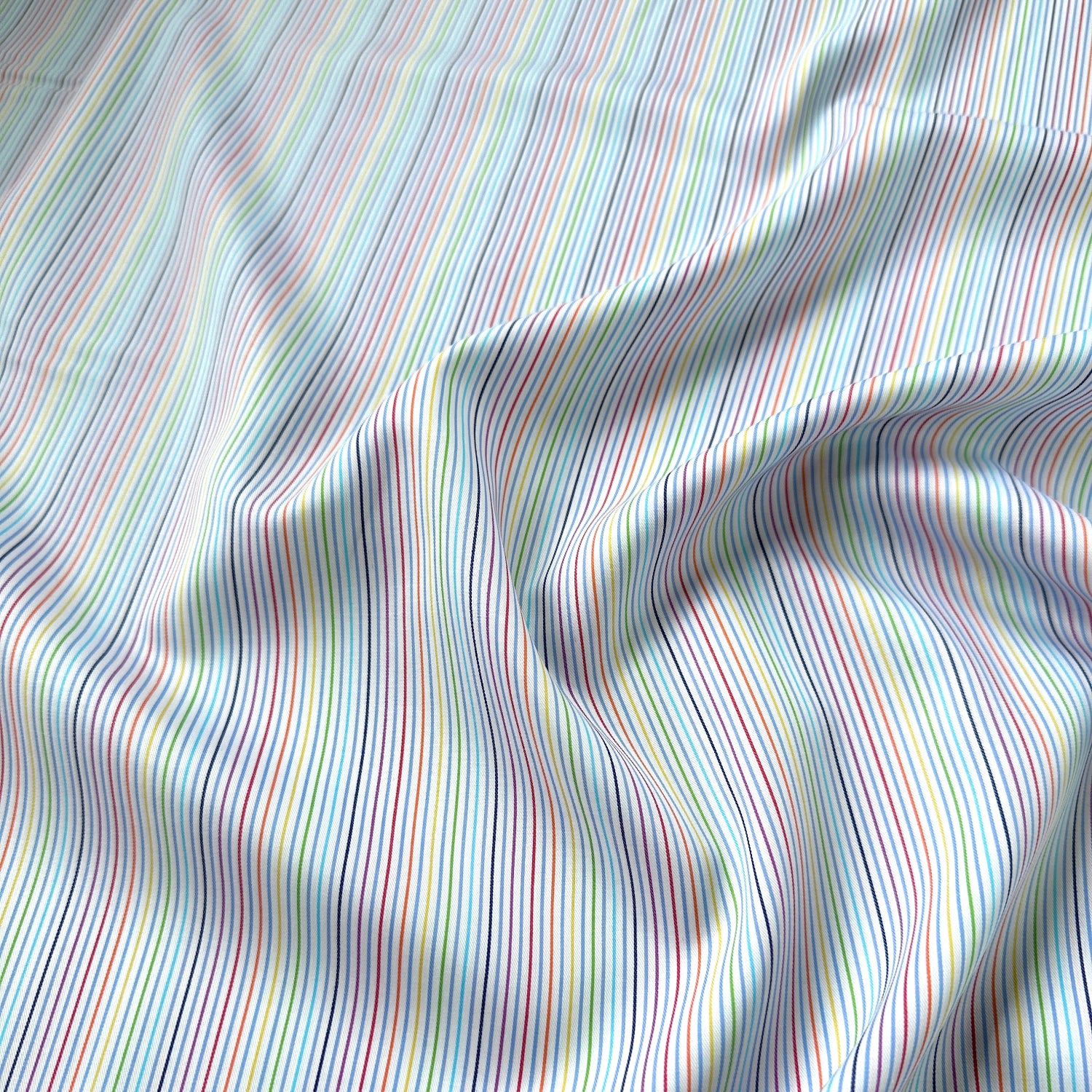 Multicoloured striped fabric